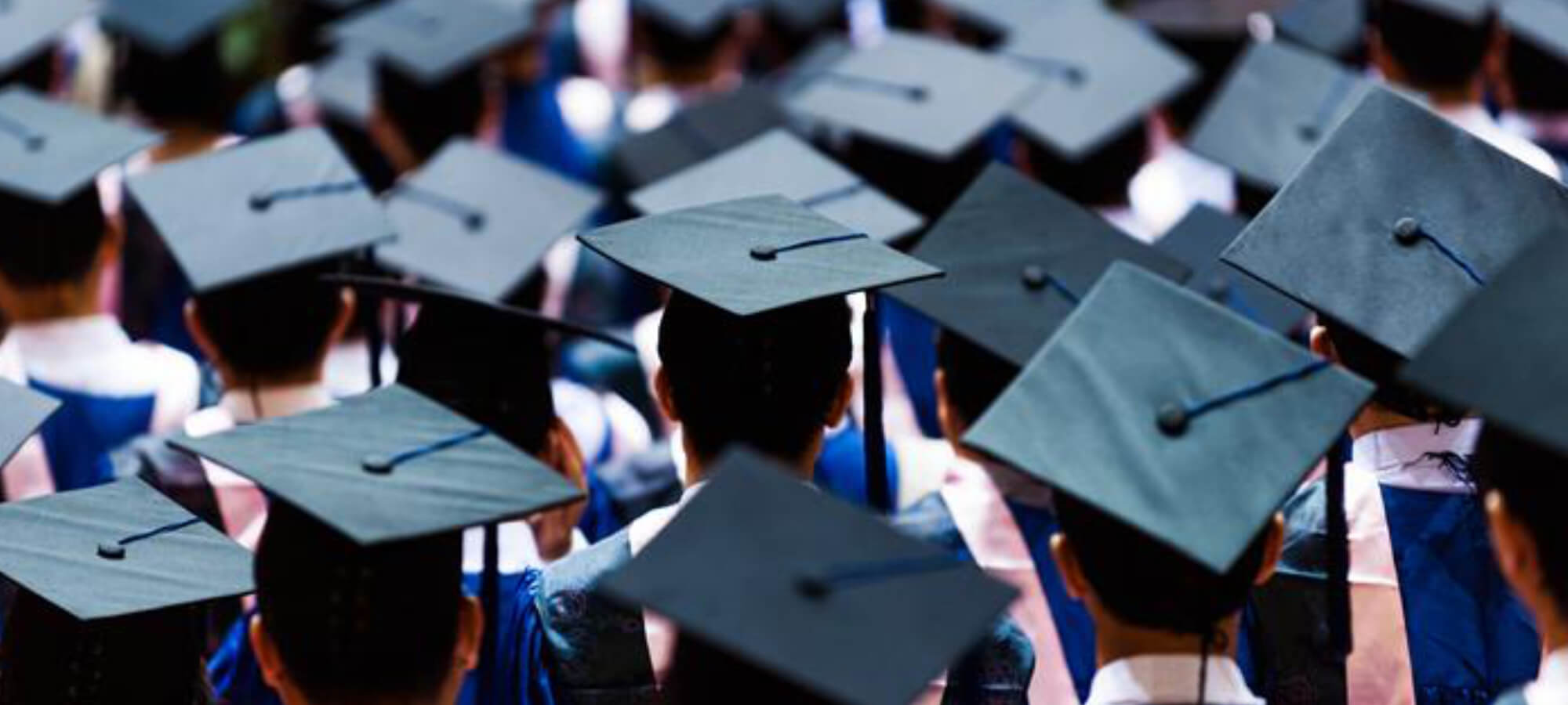 graduates dressed in their caps 